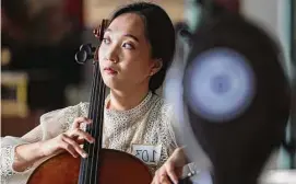  ?? Jason Fochtman/Staff photograph­er ?? Chennie Sung of Houston works on her technique before taking part in the four-day Young Texas Artists Music Competitio­n.