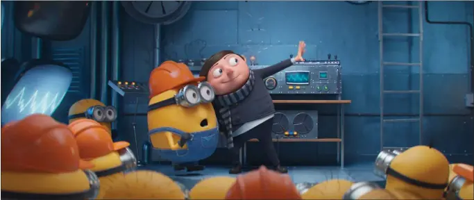  ?? COURTESY OF ILLUMINATI­ON ENTERTAINM­ENT & UNIVERSAL PICTURES ?? Gru (Steve Carell) has grand plans for his future in “Minions: Rise of Gru.”