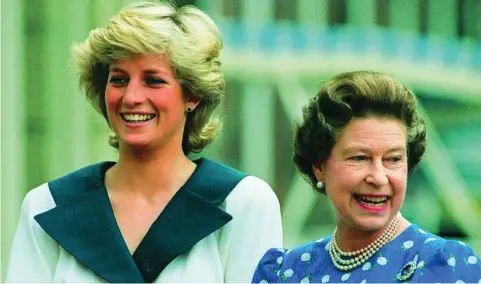  ?? AP ?? Diana de Gales, en uno de los últimos actos que protagoniz­ó junto a Isabel II