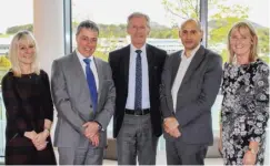  ??  ?? 0 Hans Möller, centre, with representa­tives of the four partners developing the next stage of Edinburgh Bioquarter, top. From left: Susan Goldsmith of NHS Lothian, Hugh Edmiston of Edinburgh University, Paul Lawrence of Edinburgh City Council and Julia...