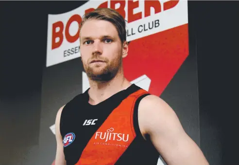  ?? Picture: essendonfc.com.au ?? DEAL SEALED: After protracted negotiatio­ns, Essendon have recruited 2015 All-Australian Jake Stringer.
