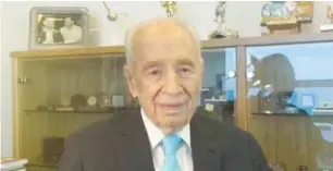  ??  ?? FORMER PRESIDENT Shimon Peres gives a pitch for buying Israeli-made products on his Facebook page on the morning of September 13, the day he was stricken by a stroke.