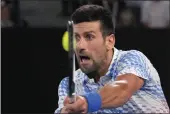  ?? DITA ALANGKARA — THE ASSOCIATED PRESS ?? Novak Djokovic of Serbia broke the record for the most time spent at No. 1in the profession­al tennis rankings.