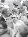  ?? JUSTIN SULLIVAN, GETTY IMAGES ?? Hillary Clinton at the 9/11 ceremony in New York City.