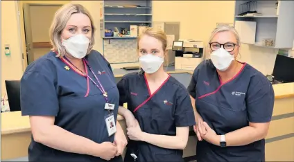  ?? ?? NEW FOCUS: Cancer supportive care nurses Taryn Sibson and Shannon O’keeffe, with Stawell Oncology nurse unit manager Trudi Dunmore, are providing individual­ised support to patients through a new program.