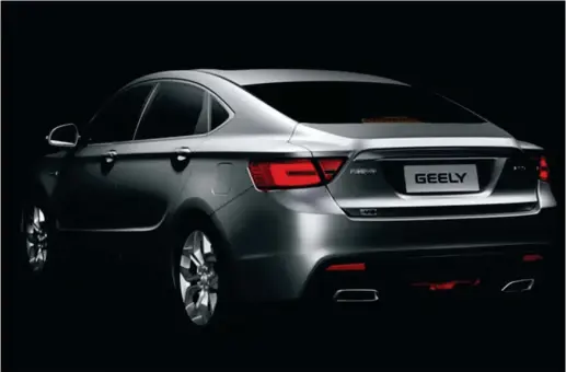  ??  ?? Chinese Geely automobile