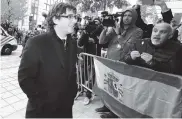  ?? AFP ?? El líder catalán, Carles Puigdemont, durante una rueda de prensa en The Press Club, en Bruselas.