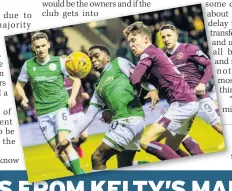  ??  ?? ON ICE Hearts and Hibs were set to clash