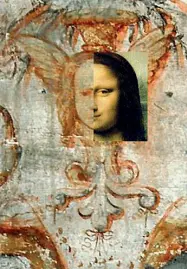  ??  ?? Da sapere Nelle foto le immagini delle «Gioconde» di Manesclach­i: quella del Louvre e quella che ha dato il volto agli angeli della Santissima Annunziata