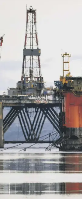  ??  ?? 0 The North Sea remains a key part of Scotland’s economy, but just four exploratio­n wells were started in the first eight months of the year