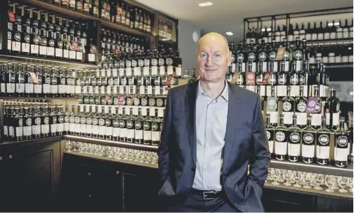  ??  ?? 0 Mark Hunter, the new chairman of Artisanal Spirits Company, owner of the Scotch Malt Whisky Society