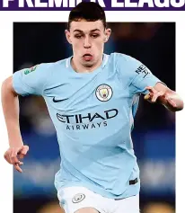  ??  ?? MAN CITY’S Phil Foden (right) faces a month out after suffering ankle ligament damage in the League Cup win at Leicester City on Tuesday. ‘It’s not good,’ said manager Pep Guardiola. ‘It will be one month out or maybe more.’ ACTION IMAGES