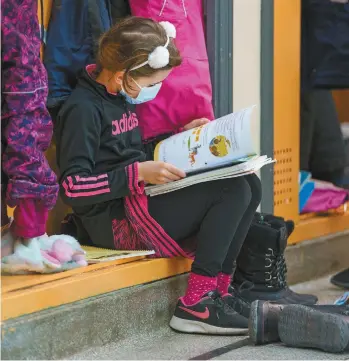  ?? PAUL CHIASSON LA PRESSE CANADIENNE ?? Le port du masque n’est plus obligatoir­e dans les écoles du Québec.