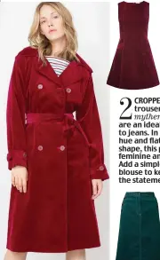  ??  ?? New season look: Trench coat, £77.40, laredoute.co.uk