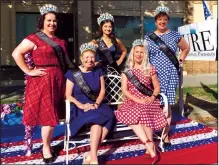 ?? COURTESY PHOTOGRAPH ?? Pictured at a July 4 parade in Modesto are (seated left to right) Katie Lacy, Bridget Montalvo, (standing left to right) Judi Horton, Molly Dua and Shim Lacy,
