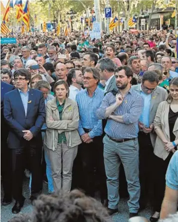  ?? INÉS BAUCELLS ?? Protesta contra el encarcelam­iento
de ‘los Jordis’