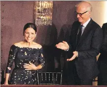  ?? OWEN SWEENEY/THE ASSOCIATED PRESS ?? Julia Louis-Dreyfus, left, was honoured with the Mark Twain Prize for American Humor at the Kennedy Center for the Performing Arts on Sunday in Washington, D.C.