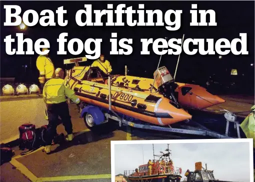  ??  ?? The Inshore Lifeboat Moam is washed down and refuelled in the early hours of November 1 after bringing ashore an unwell yachtsman off the coast of Southport. Only hours earlier the Her Majesty the Queen lifeboat prepared to head out to the broken down...