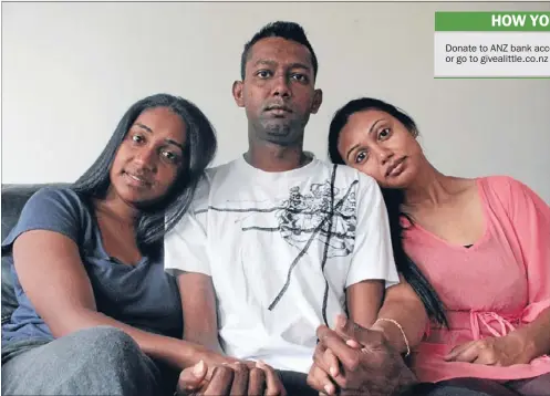  ?? Photo: MONICA TISCHLER ?? Family support: Sanil Kumar’s cousins Asheelta Kumar of Blockhouse Bay, left, and Ashika Aujla, are both suitable kidney donors if the family can raise $130,000 for a transplant before February 28.