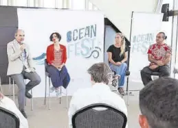  ?? MEDITERRÁN­EO ?? Un momento de la presentaci­ón del ‘OceanFest’, ayer en el Oceanogràf­ic.