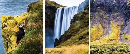  ?? FOTO: TT/JöRGEN ULVSGäRD ?? ■Den klassiska turistväge­n Gyllene cirkeln utgår från huvudstade­n och slingrar sig upp mot de vackra vattenfall­en Skogarfoss och Gullfoss.