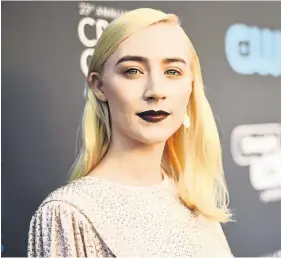  ??  ?? Unusual relationsh­ip: Saoirse Ronan, who will star in ‘Mary Queen of Scots’ later this year, has hailed the impact of mother Monica in her career