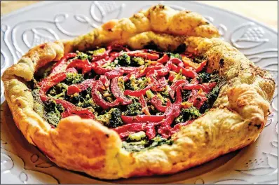  ?? Pittsburgh Post- Gazette/ TNS/ ANDREW RUSH ?? Broccoli, Red Pepper and Pesto Galette