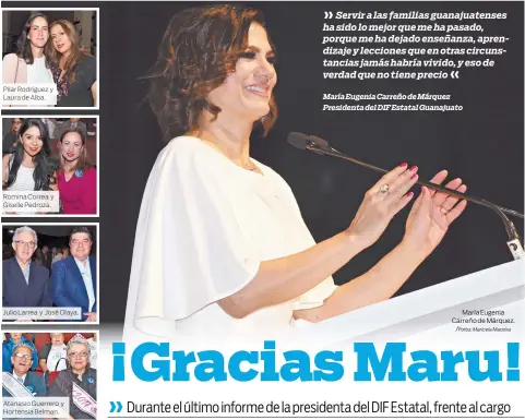  ?? /Fotos: Maricela Maceira ?? Pilar dríguez y Laura de Alba. Romina Correa y Giselle Pedroza. Julio Larrea y José Olaya. Atanas Guerrero y Hortensia Belman. María Eugenia Carreño de Márquez.