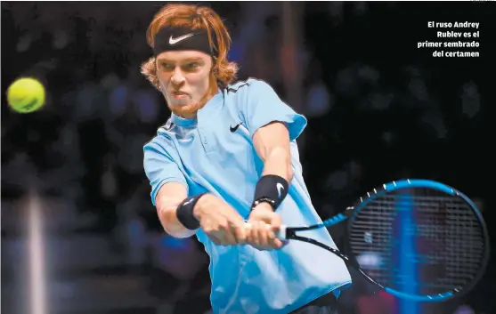  ??  ?? El ruso Andrey Rublev es el primer sembrado del certamen