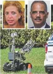  ??  ?? Police bomb disposal robot in Florida