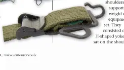  ??  ?? The front suspender hooks have an angled loop to allow the sleeping bag carrier to be attached