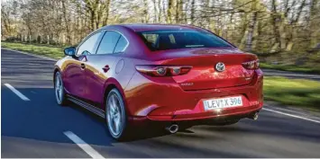  ?? Foto: Mazda ?? Ein schöner Rücken: Als „Fastback“wirkt der Mazda3 besonders elegant.