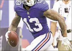  ?? GETTY ?? Coming into season, Odell Beckham had all but locked up a huge Big Blue contract, but now it seems he’s on shaky ground.