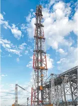  ?? DIVULGAçãO/PETROBRAS ?? Em 28 de agosto, a Petrobras e a empresa MIP Engenharia concluíram a montagem da torre datocha com 156 metros de altura e 424 toneladas