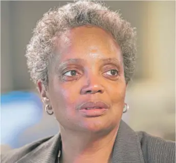  ?? RICH HEIN/SUN-TIMES FILE ?? Mayoral candidate Lori Lightfoot