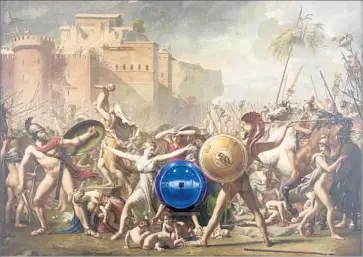  ?? Gagosian ?? “GAZING BALL (David Interventi­on of the Sabine Women)” is part of the new and recent works at Gagosian.