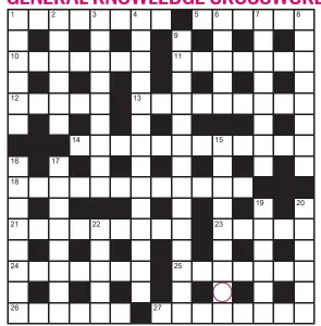  ?? ?? PLAY our accumulato­r game! Every day this week, solve the crossword to find the letter in the pink circle. On Friday, we’ll provide instructio­ns to submit your five-letter word for your chance to win a luxury Cross pen. UK residents aged 18+, excl NI. Terms apply. Entries cost 50p.