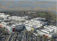  ??  ?? Facebook’s campus is seen on the edge of the San Francisco Bay in Menlo Park, California in this aerial photo. — Reuters photo