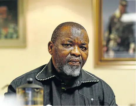  ?? Picture: Moeletsi Mabe ?? RUNNING THE SHOW For the past 10 years Gwede Mantashe has managed the ANC from this sixth-floor office at Luthuli House.