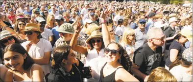  ?? Matthew Brown / Hearst Connecticu­t Media file photo ?? The Greenwich Town Party all-day musical event at Roger Sherman Baldwin Park on May 25, 2019, in Greenwich. The 2020 festival has been canceled.