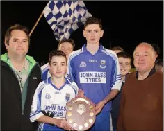  ??  ?? Joint captains Aodán Whitty and Pádraig Tobin with Dean Goodison and Noel O’Keeffe.