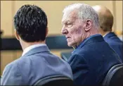  ?? LANNIS WATERS / THE PALM BEACH POST ?? John MacLean sits in court with his attorney Tuesday, charged with rape. While in a Florida prison for a 1979 burglary conviction, MacLean wrote a 1983 book titled “Secrets of a Superthief.”