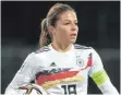  ?? FOTO: IMAGO IMAGES ?? Im 75. Länderspie­l traf sie zum 0:3: Melanie Leupolz.