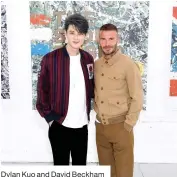  ??  ?? Dylan Kuo and David Beckham