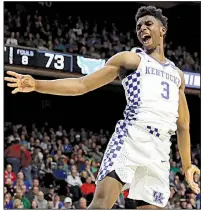  ?? AP/OTTO KITSINGER ?? Guard Hamidou Diallo and the Kentucky Wildcats appear to have an easy path toward the South Region championsh­ip and possibly the Final Four in San Antonio after the region’s top four seeds were all eliminated in the NCAA Tournament’s first weekend.