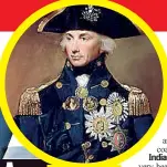  ??  ?? Vice Admiral Haratio Lord Nelson