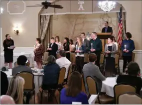  ?? SUBMITTED PHOTO ?? A total of 24 students attending the 21st Century Cyber Charter School were inducted into the National Honor Society at an induction ceremony held at St. Anthony’s Restaurant.