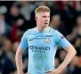  ??  ?? Kevin De Bruyne