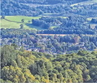  ??  ?? Aerial view
Some of the flyers were incorrectl­y delivered to Comrie