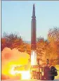  ?? ?? A test launch of a hypersonic missile in North Korea on January 5, 2022.